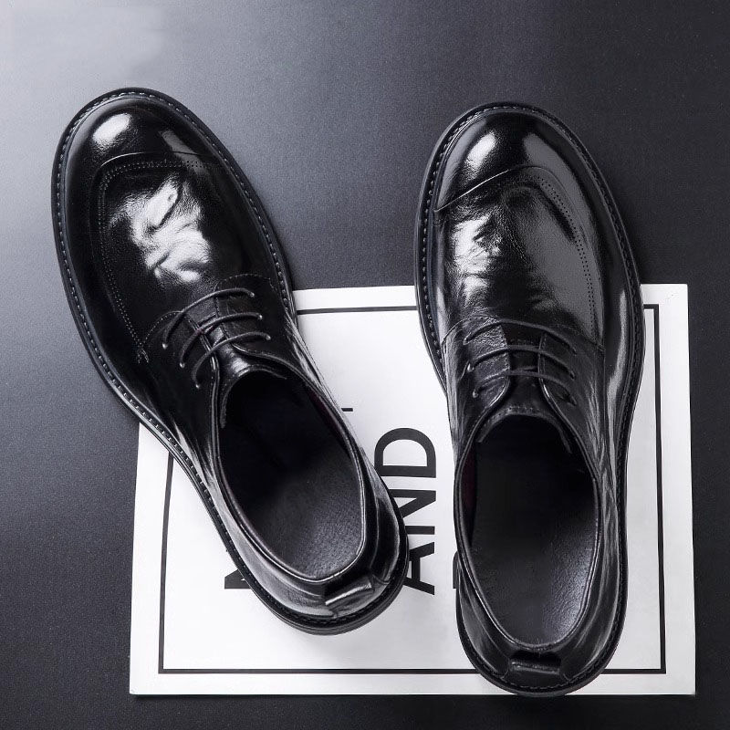 男鞋冬季2025新款结婚新郎鞋子英伦商务正装男士休闲大头皮鞋真皮