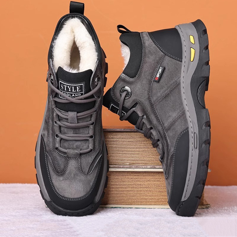男鞋冬季加绒加厚保暖东北大棉鞋2025新款防水运动男士雪地靴真皮
