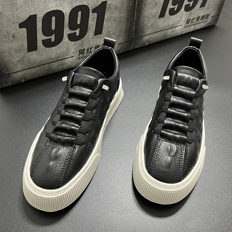 男鞋冬季加绒2024新款潮流小白鞋子潮鞋运动板鞋韩版男士休闲皮鞋