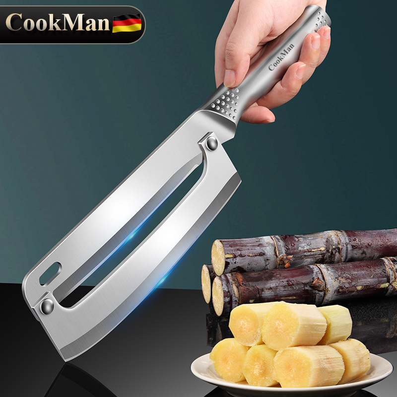 不锈钢甘蔗削皮刀商用削砍两用刀