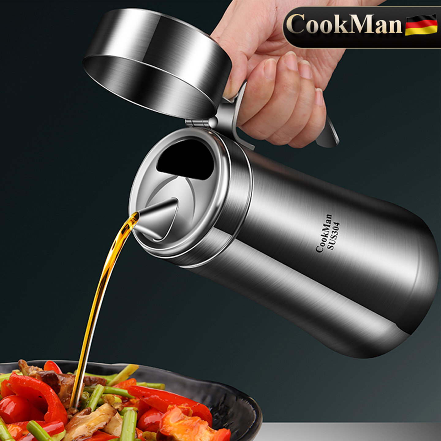 欧式304不锈钢油壶防漏不挂油