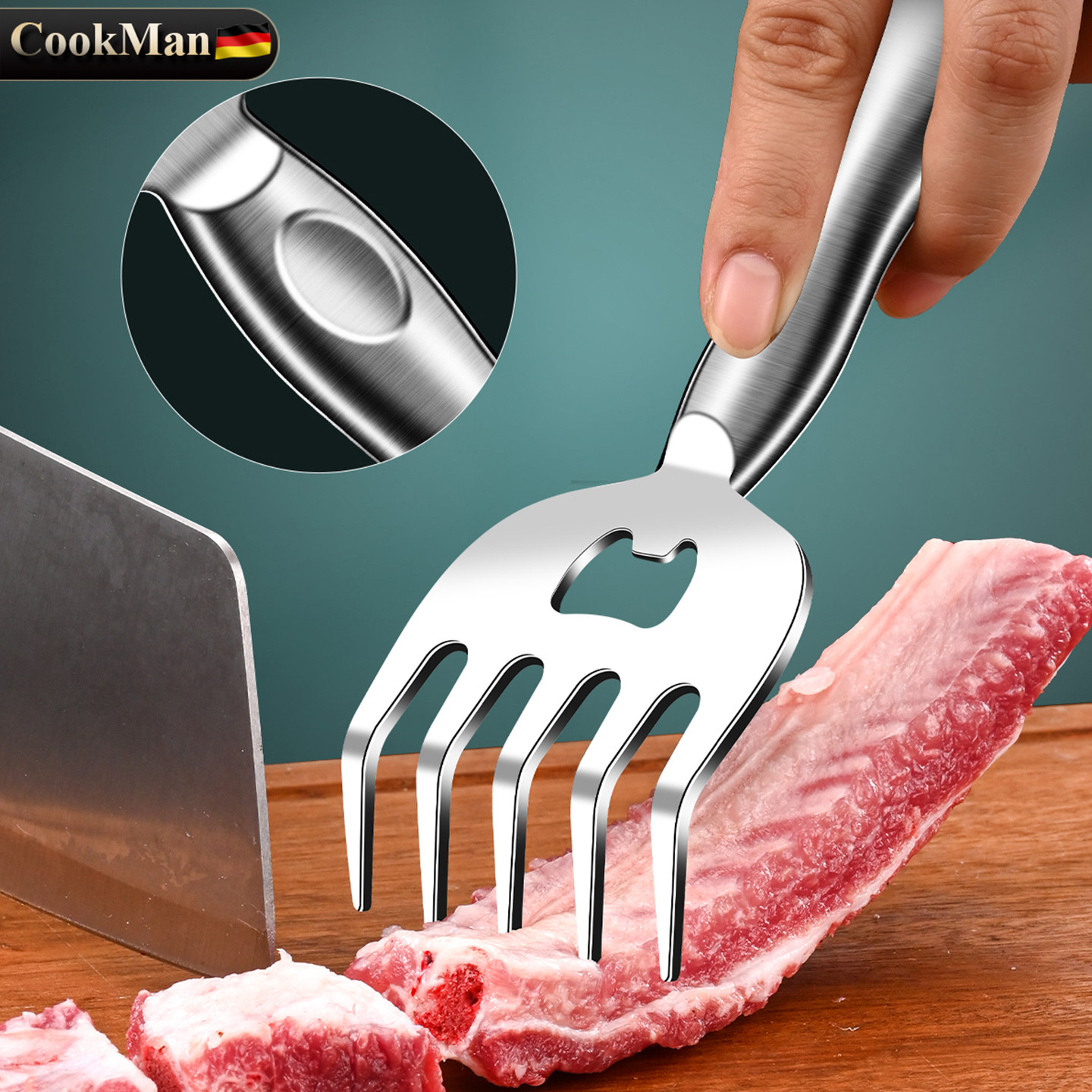 多功能304不锈钢熊爪护手器防切手神器家用厨房新手切肉菜防烫器,厨房/烹饪用具,多功能切菜器,淘宝优惠券,粉丝福利购,淘宝优惠卷