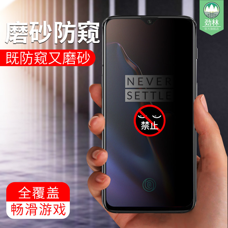 一加6磨砂防窥钢化膜全屏