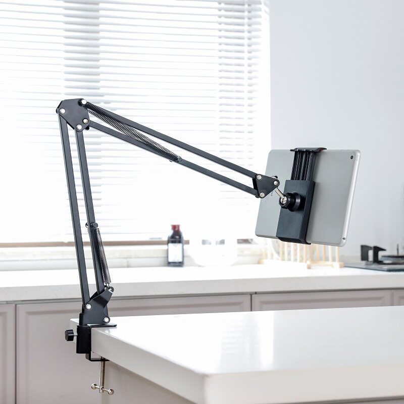 懒人手机支架机械臂架桌面手机支架直播手机平板万向折叠金属支架