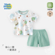 短袖 婴幼儿衣服夏装 套装 夏天男女儿童短裤 空调服 纯棉薄款 宝宝夏季