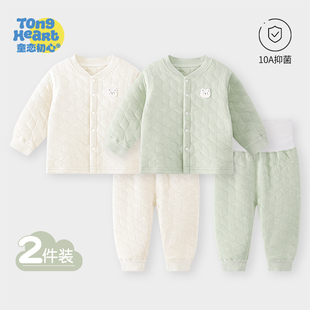 宝宝套装秋冬款保暖婴儿分体衣服夹棉儿童冬季保暖内衣秋衣秋裤