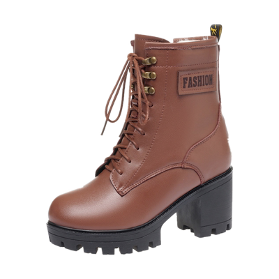 全牛皮加绒高跟羊毛大棉鞋冬靴