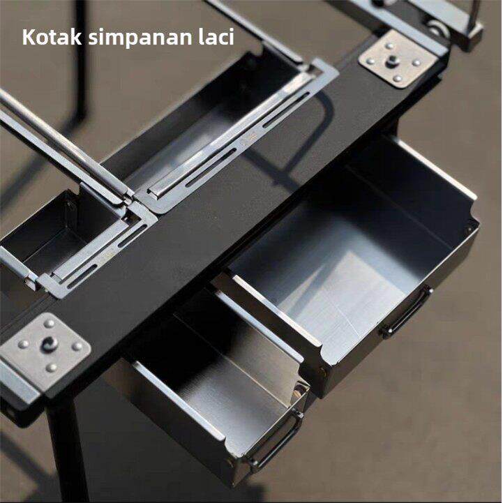 户外露营IGT框架桌配件可抽拉式0.5单元一单元置物盒收纳盒调料盒