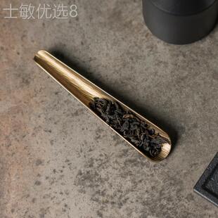 手工纯铜小茶匙分茶勺茶铲取茶器功夫茶具配件家用茶道用具零配