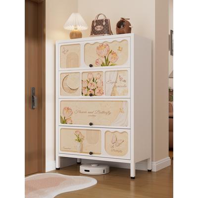 钢制鞋柜家用门口一体靠墙鞋架多层落地大容量入户玄关鞋柜收纳柜