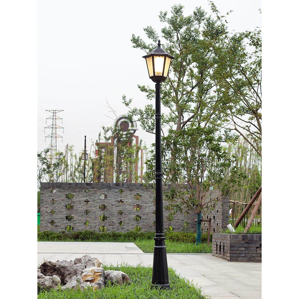 欧式户外防水单头庭院灯路灯花园草坪灯别墅草地灯高杆景观灯led