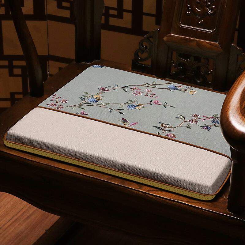餐椅垫新中式红木沙发坐垫实木圈椅太师椅座垫防滑茶椅海绵垫定制