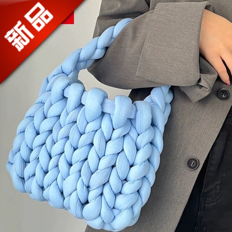 超粗毛线手工编织婴儿床围防撞地