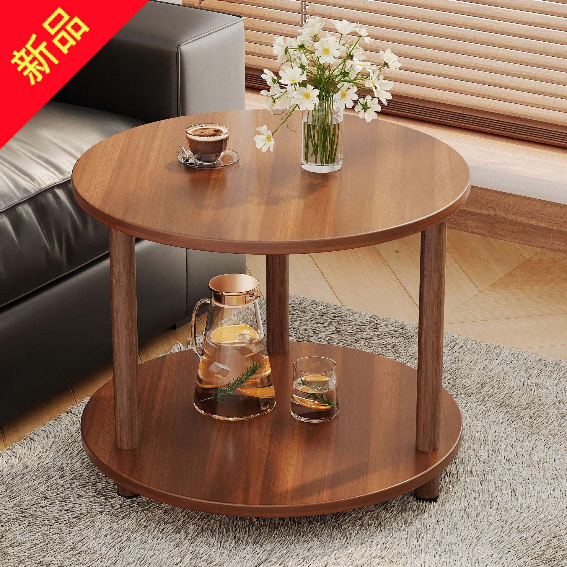 复古小桌子边几可移动小圆桌茶几