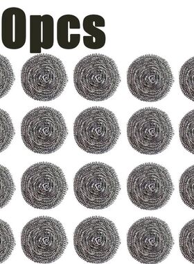 20 Pcs Steel Wool Scrubbers - Heavy Duty Kitchen Scouring Pa