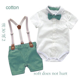Baby Boy Clothes Summer Gentleman Birthday Suits Newborn Par