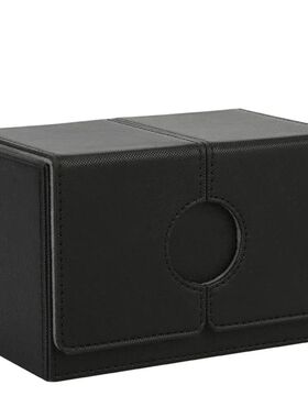 Fashion PU Leather Card Deck Box Flannel Collection Window C