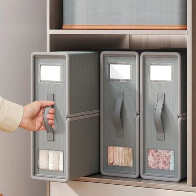 Sheet Set Storage Box Organizer Fabric Folding Window Zipper