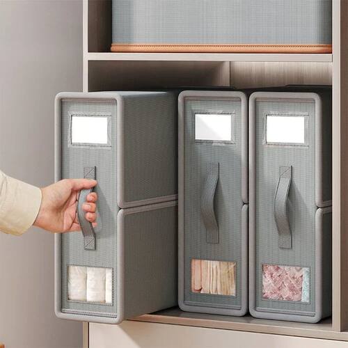 Sheet Set Storage Box Organizer Fabric Folding Window Zipper
