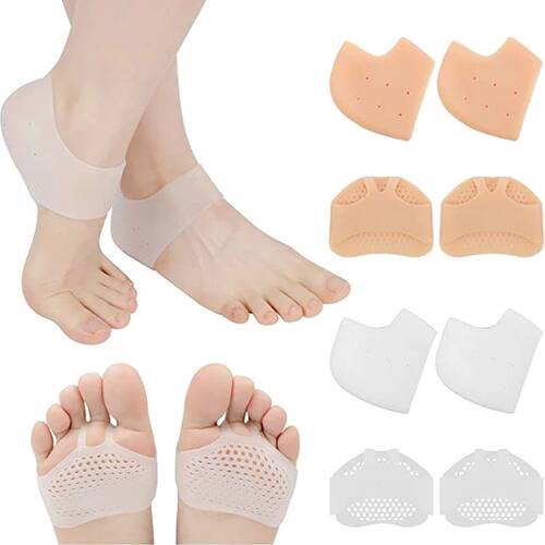 1 Pair Silicone Heel Protectors Gel Metatarsal Pads Forefoot