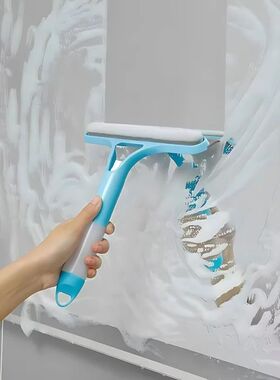 Handheld Blue Glass Wiper - No Streaks Window Squeegee for B