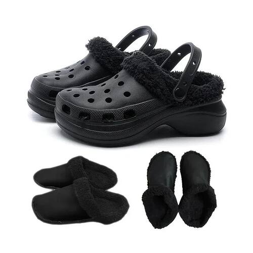 New Winter Warm Ankle Sock Shoe Charms Thicken Plush Insole