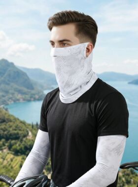 Summer Men's Women's Sunscreen Ice Silk Cool Mask Elastic Br