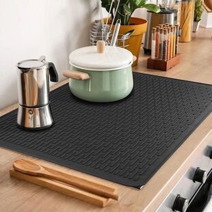 Silicone Cooktop Protector Mat 71x51cm Black - Extra-Large P