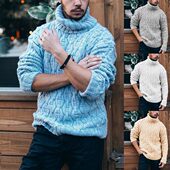 men pullover winter sweater New warm turtleneck man knitwear