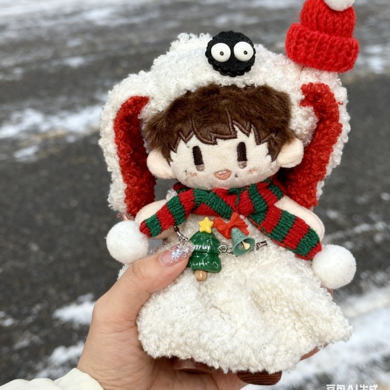 15cm周可可娃衣棉花娃娃衣服替换装深深属性可爱超萌圣诞雪人套装