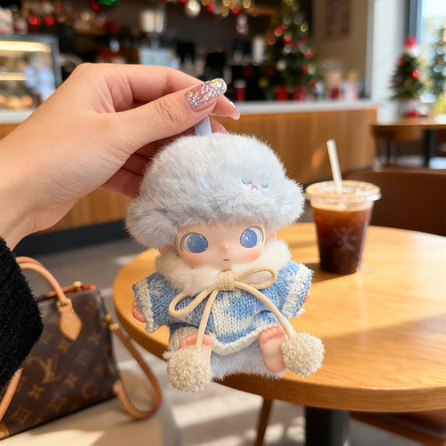 DIMOO娃衣DIMOO新品新生日记娃衣潮玩搪胶公仔衣服换装蓝麋鹿毛衣