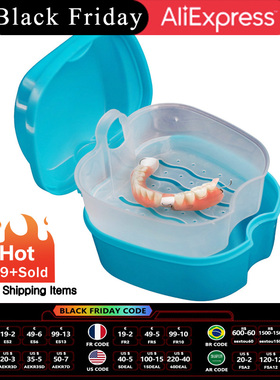 Denture Bath Box Cleaning Teeth Case Dental False Teeth Stor