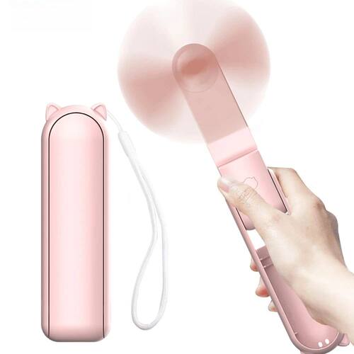 1PCS Portable Fan 1200mAh USB Rechargeable 3 Speed Mini Hand