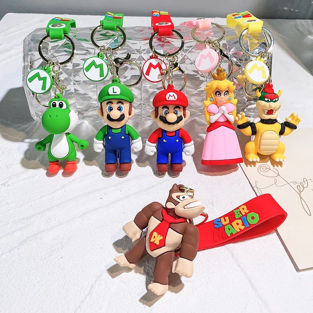 30 Styles Super Mario Keychain Mario Bros Luigi Toad Yoshi B