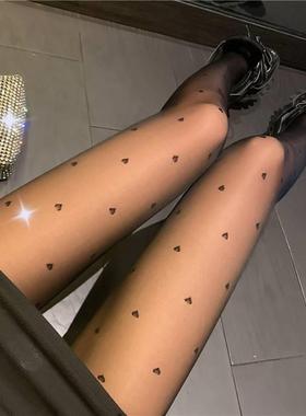 Selling Women's Long Sexy Heart Fishnet Stockings Fish Ne