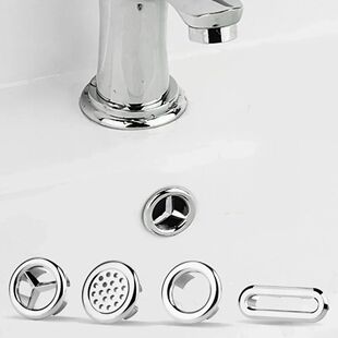 2PCs Bathroom Sink Hole Cover - 22-24mm Electroplated Overfl