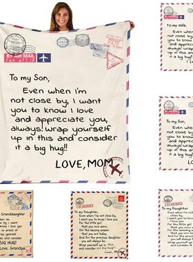 INS explosion style envelope letter writing flannel blanket