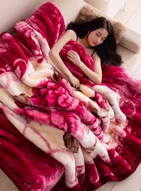 Raschel blankets winter blanket thick coral fleece quilt被毯