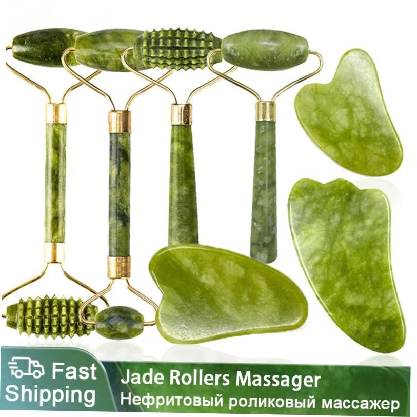 Face Massager Roller Gua sha Jade Store Scraper Roller massa
