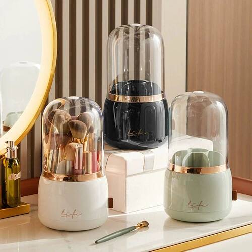 Rotating Dust-proof Makeup Brush Storage Tube To Isolate Dus