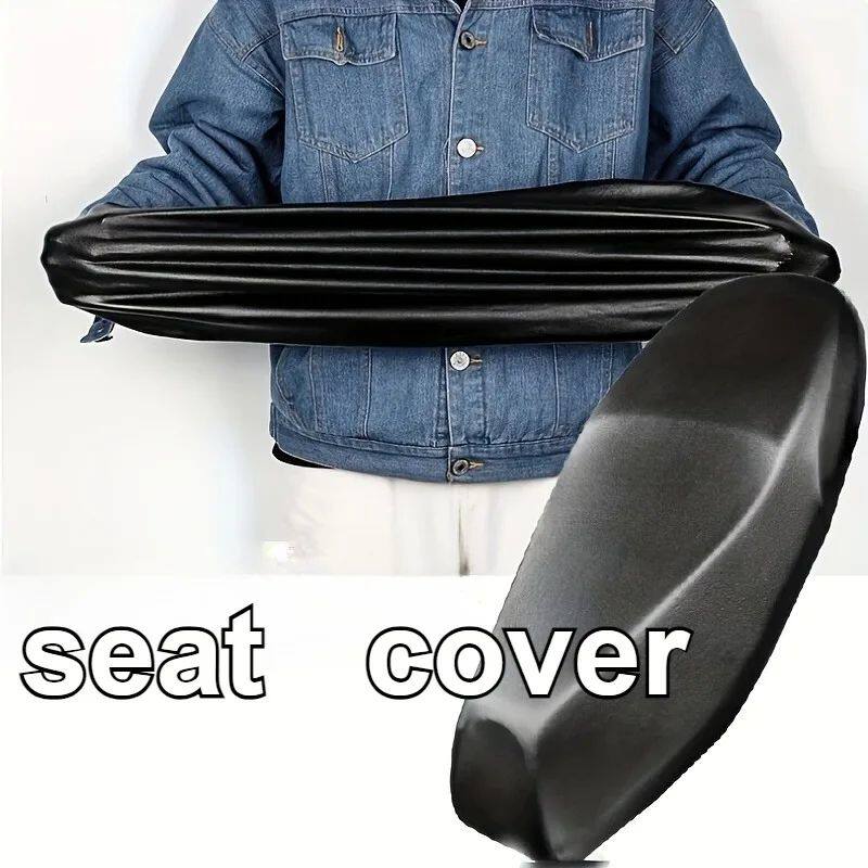 1pc PVC Leather Motorcycle Seat Cover, Universal Fit, Waterp