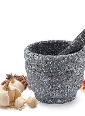 Pestle And Mortar Kit Manual Garlic Spice Press Pounder Salt