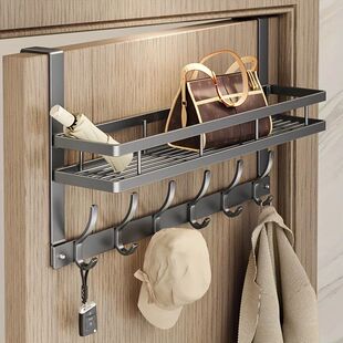 No drill Door Behind Hook Storage Wall Hanging Clothes Hange