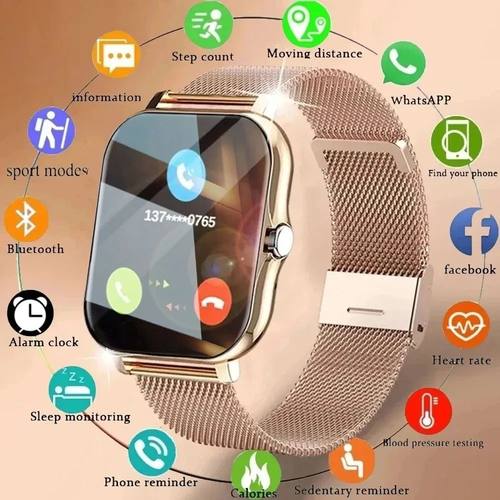 Smart Watch For Men Women Gift For Full Touch Screen Sport F