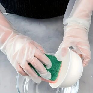 100/200/300 Pairs of Disposable Transparent Gloves, Integrat