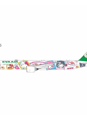 NG 73076合金1：400台湾长荣航空 B777-300ER B-16722 Kitty温馨