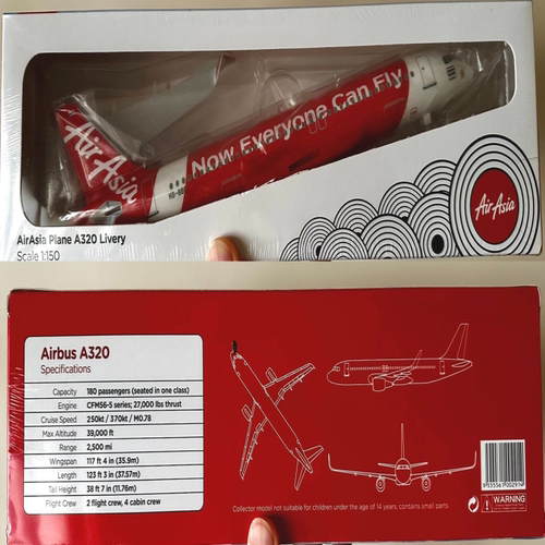 亚洲航空 机上购入 A320 HS-BBC Rise Soon 1:150 官方版本 未拆