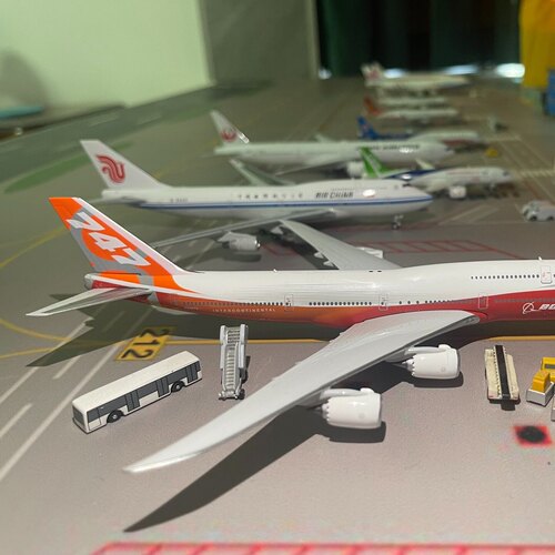 ph波音747-8i客机原型机原厂日出彩绘1/400，ph出品，波音原厂74