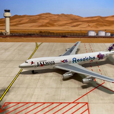 Herpa 512503 日航 B747-200 JA8111 Resocha 1:500中古机, 有