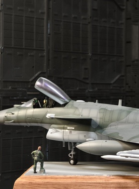 小号手1:48歼10c改歼10ce巴基斯坦空优迷彩涂装作品 含地台、兵人